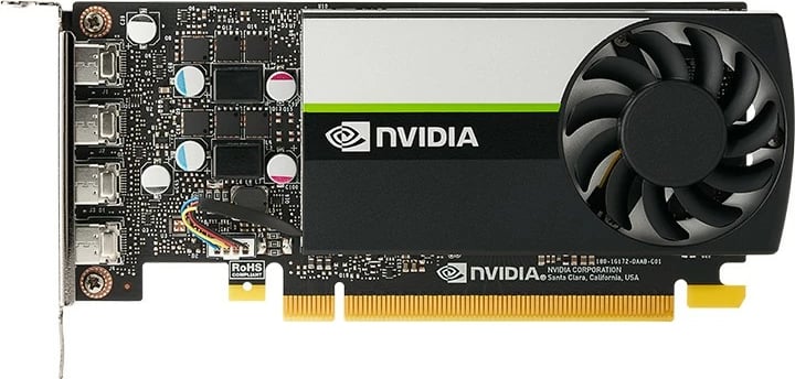 Kartelë grafike PNY NVIDIA T1000, 4 GB, GDDR6, PCI Express x16 3.0, e zezë/gri