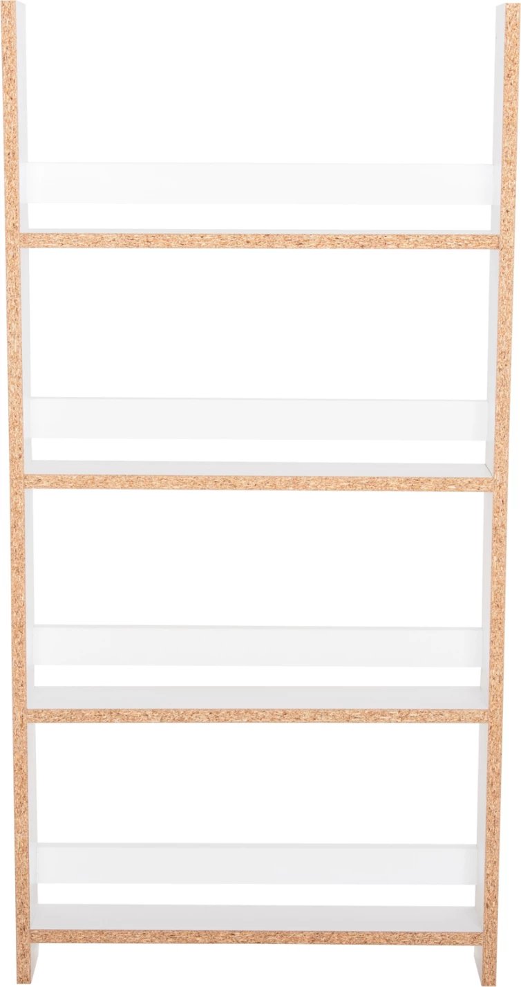 Raft muri SANI FH18224.01 melaminë, ngjyrë bardhë, 60x10x120H cm (4 rafte)