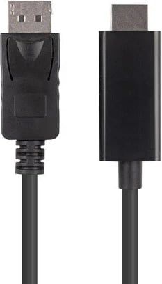 Kabllo Lanberg, HDMI në DisplayPort, i zi