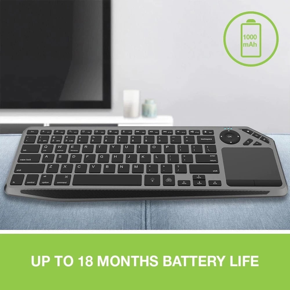 Tastierë TECHly ICTB9801TB, RF Wireless + Bluetooth, QWERTY US English, E zezë