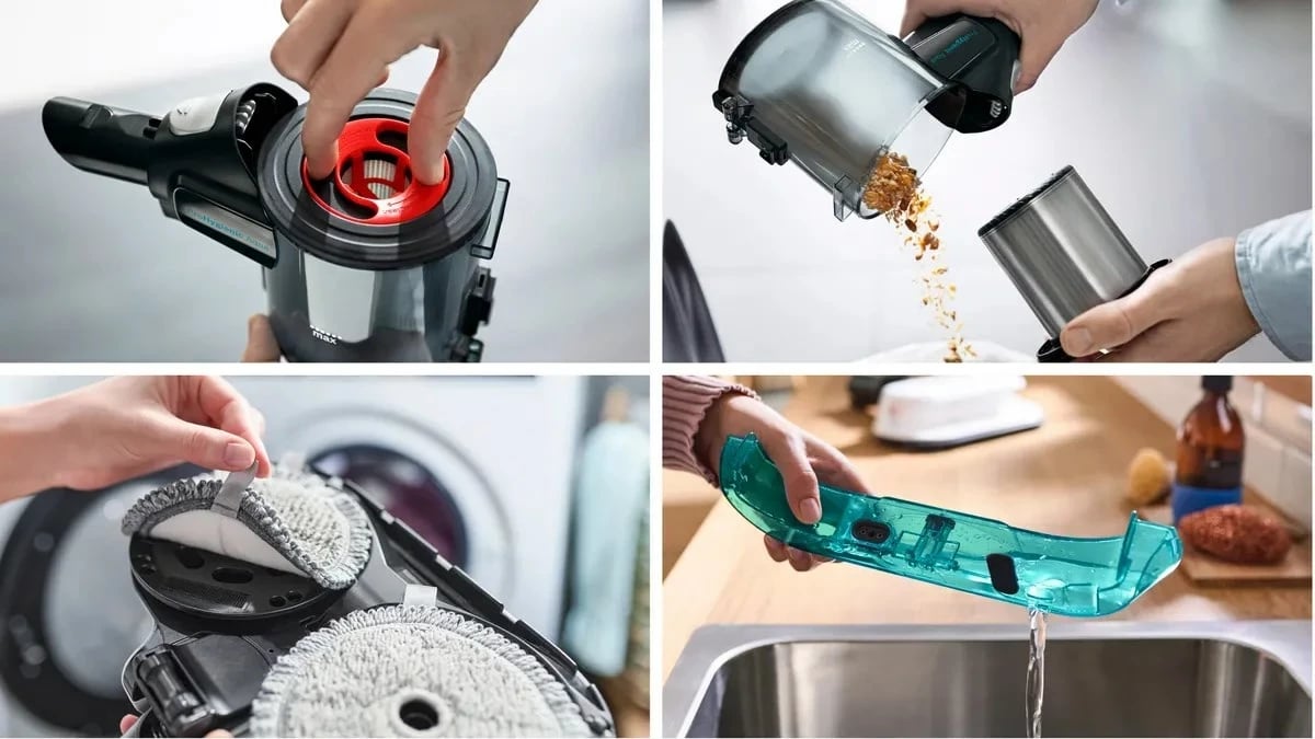 Fshesë pa kabllo 2-në-1 BOSCH Unlimited 7 ProHygienic Aqua, Bardhë