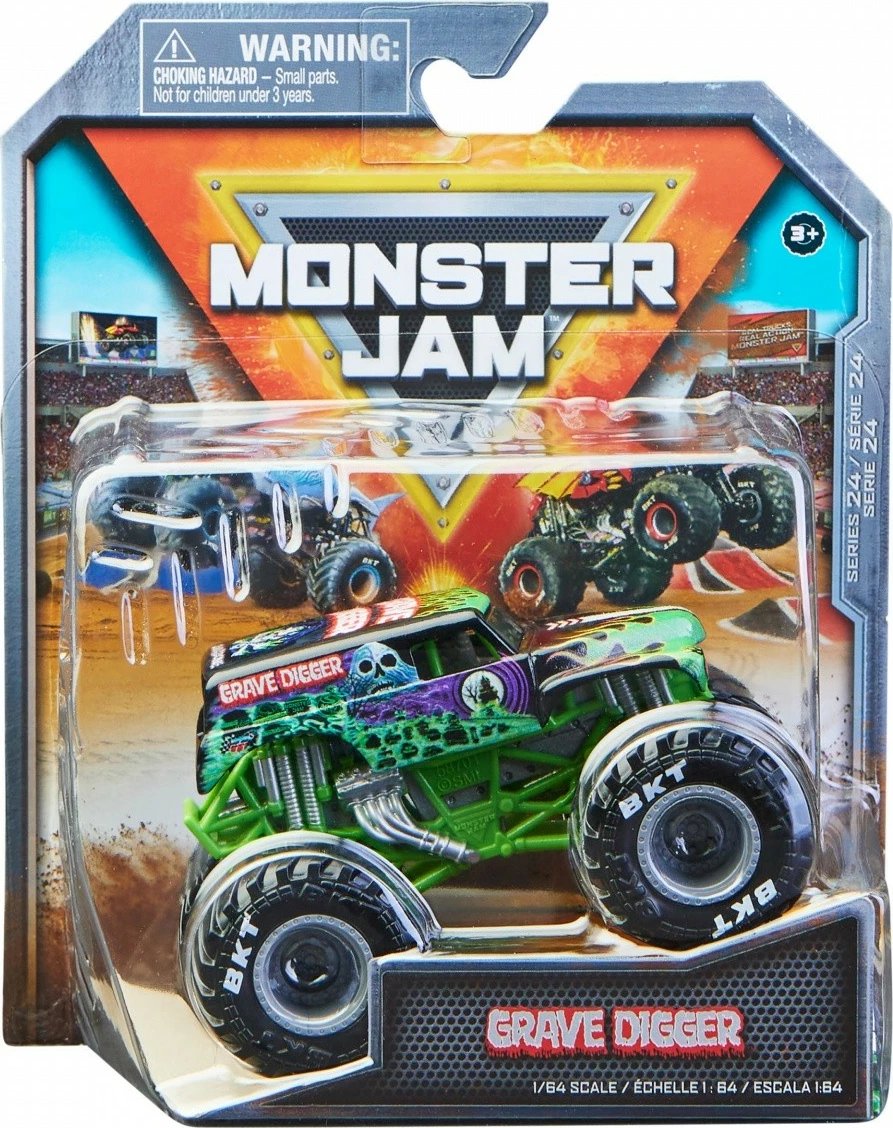 Lodër veturë Monster Jam Spin Master 1:64, metal dhe plastikë, ngjyra të përziera, 1 copë