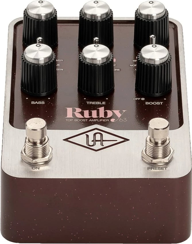 Efekt kitarë Universal Audio UAFX Ruby '63 Top Boost Amplifier, Bronzi