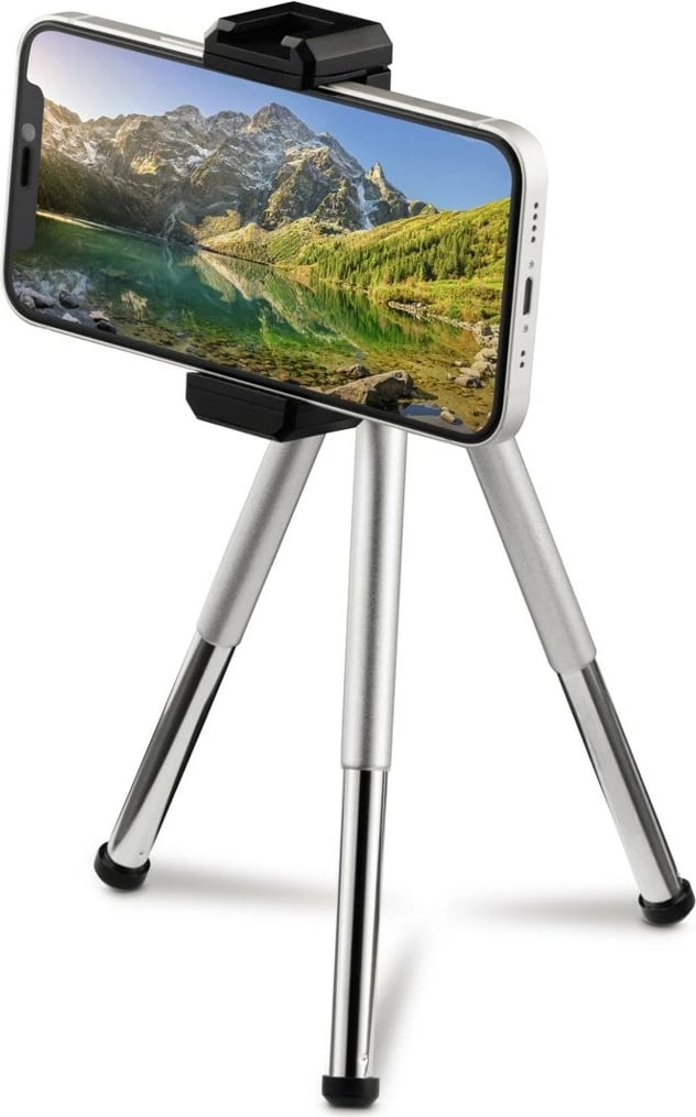 Tripod mini 2-në-1 Hama Fancy 4666 për smartphone dhe kamera, argjend