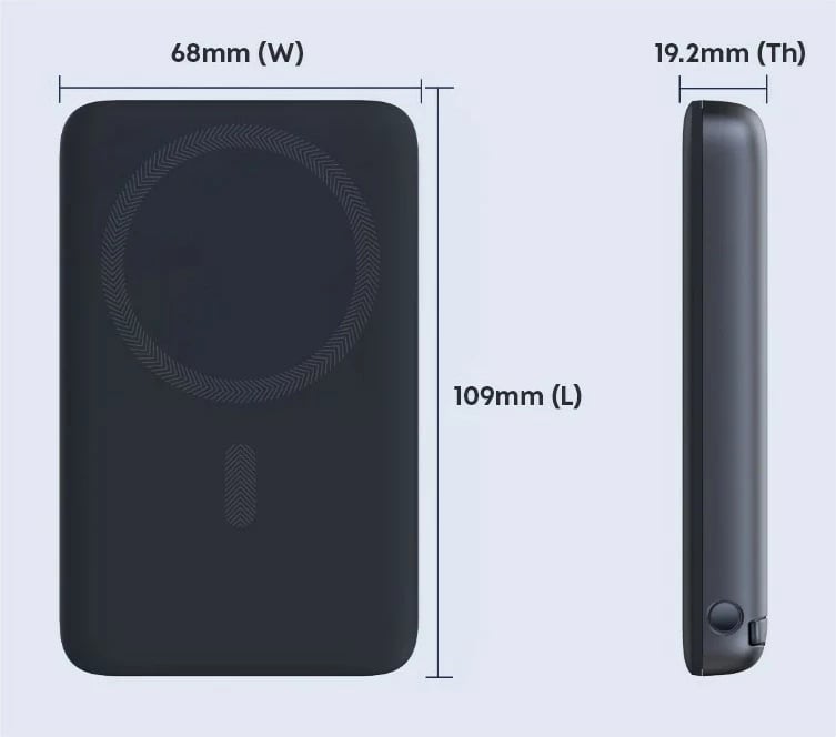 Power bank AUKEY PB-MS06 MagSafe, 10000mAh, 30W, Qi2, e zezë