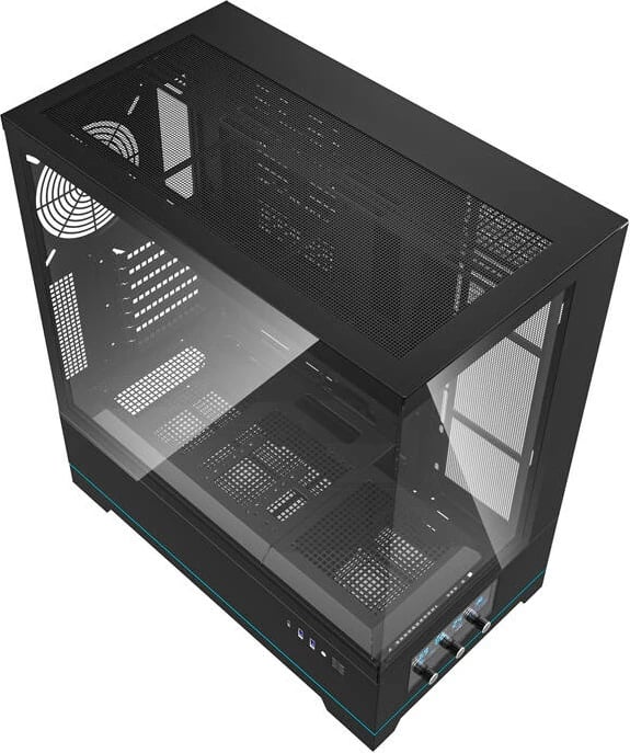 Kasë Darkflash DY451, Big Tower, pa ventilatorë, e zezë
