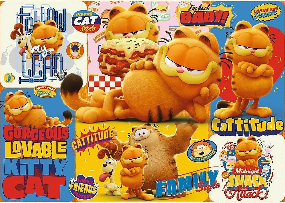 Puzzle 1000 pjesë Trefl Garfield Adventure Elements, 68.3x48 cm Puzzle 1000 pjesë Trefl Garfield Adventure Elements, 68.3x48 cm