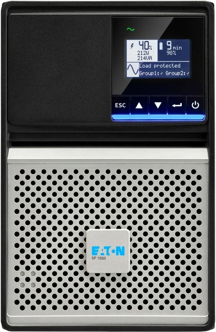 UPS Eaton 5P1550IG2, 1550 VA, 1350 W, Tower, Ekran LCD, Zi/Argjendtë