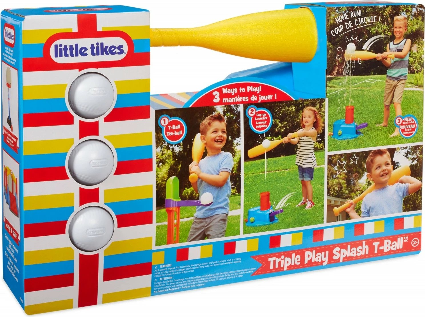 Set T-Ball Little Tikes Triple Play Splash, plastikë, shumëngjyrësh, për fëmijë