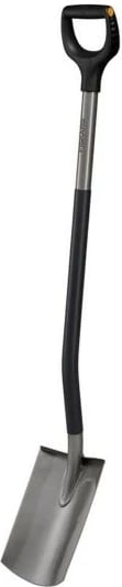 Lopatë e drejtë Fiskars Ergonomic 1067512, Çelik, Gri