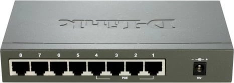 Switch D-Link DES-1008PA, Fast Ethernet, 8 porte, PoE