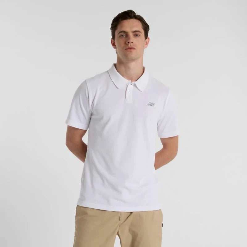 Maicë polo për meshkuj New Balance, e bardhë