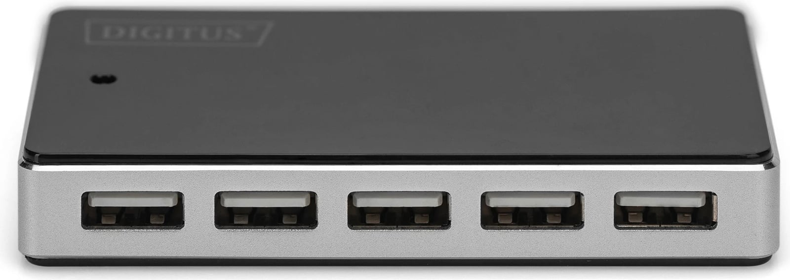 Hub USB Digitus, 10-Port, USB 2.0, 480 Mbit/s, Ngjyrë e zezë, Argjendtë