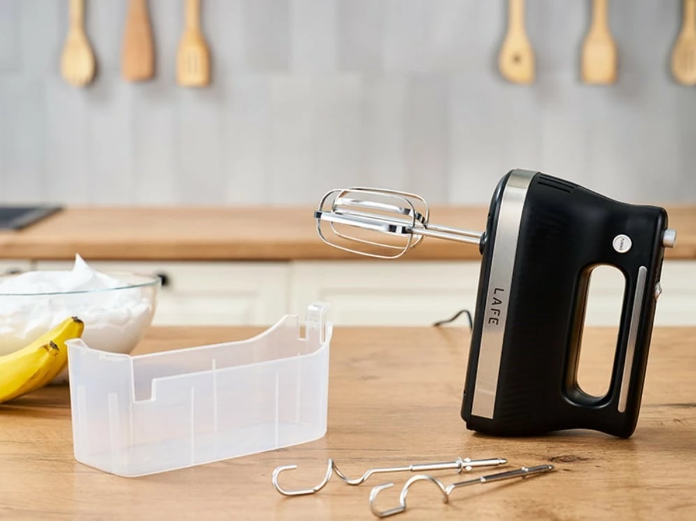 Mikser dore, Lafe, Mix&Store LAFMIX47473, 500W, 5 shpejtësi, turbo, me 2 lloje shtesash dhe kuti ruajtëse, e zezë