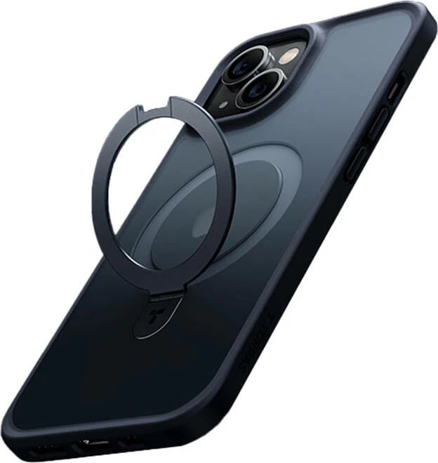 Mbështjellës Torras UPRO Ostand Matte për iPhone 15, i zi