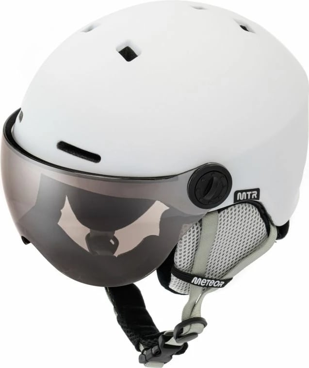 Helmetë skijimi Meteor, unisex, të bardhë