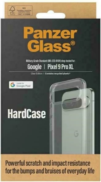 Mbështjellës PanzerGlass HardCase për Google Pixel 9 Pro XL, Zi