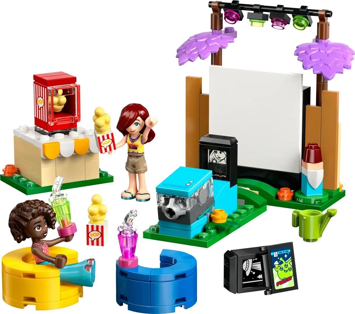 Set lodrash LEGO Friends 42642 Friendship Movie Night, 154 pjesë, me 2 minifigura