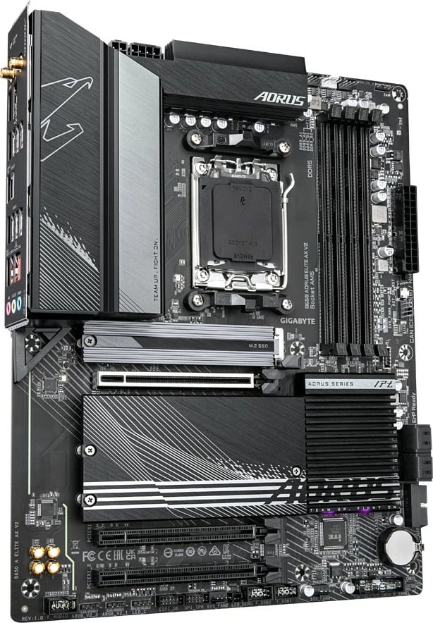 Pllakë amë Gigabyte B650 AORUS ELITE AX V2, Socket AM5, DDR5, Wi-Fi 6E, 2.5GbE LAN