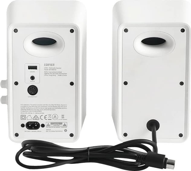 Boxa desktop Edifier QR30, Bluetooth, RGB, të bardha