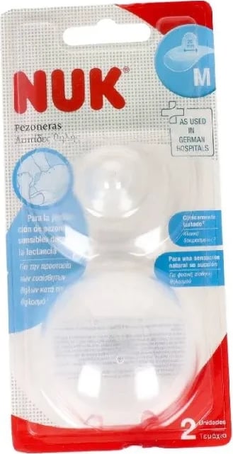 Mbrojtëse për thithka silikoni NUK Size M 2 copë