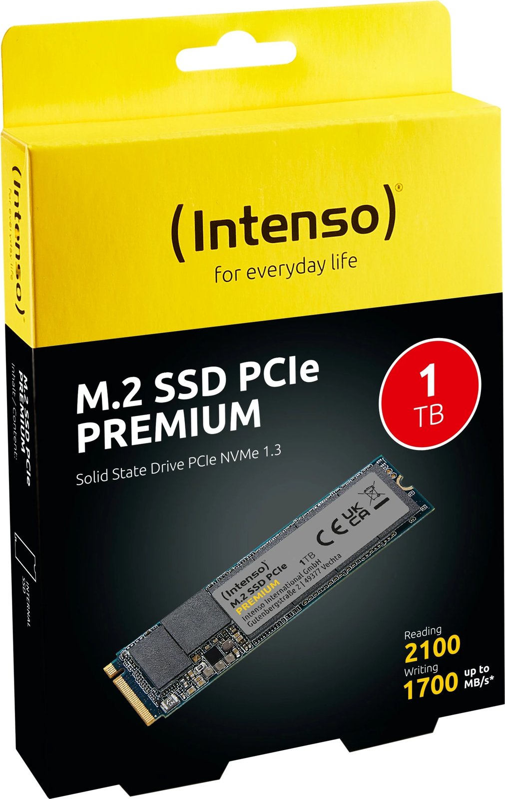 SSD Intenso 3835460, 1 TB, M.2, 2100 MB/s