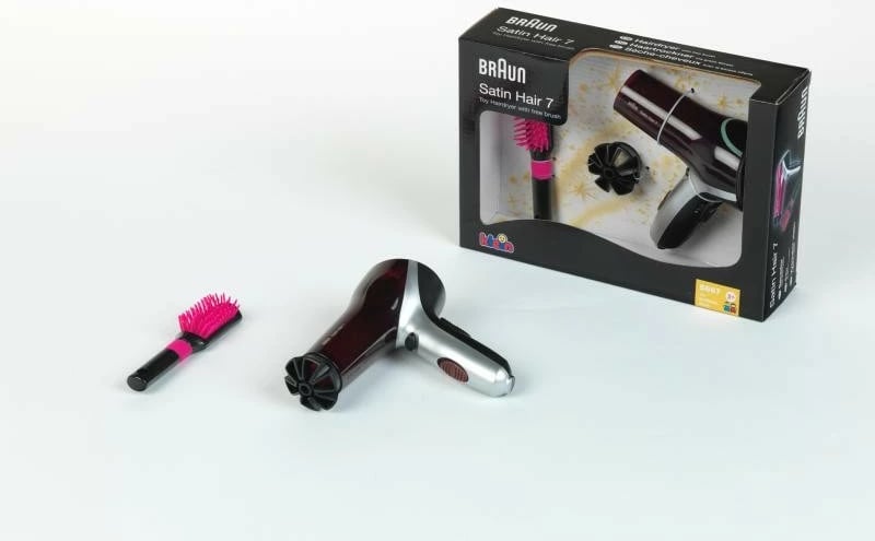 Set lodër tharëse flokësh Braun Klein 5867 me furçë, për vajza, shumëngjyrëshe