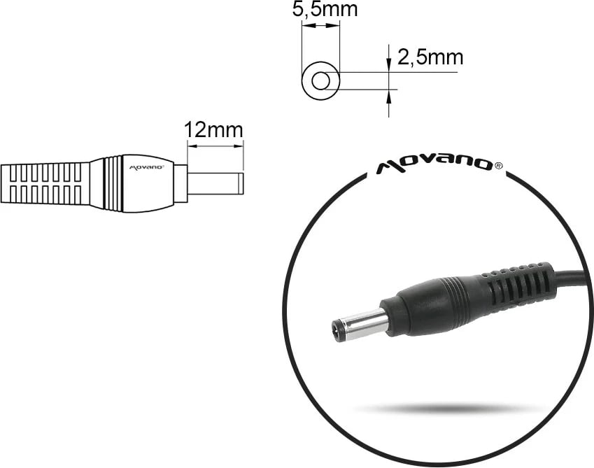 Karikues për laptop MITSU, 19V, i zi