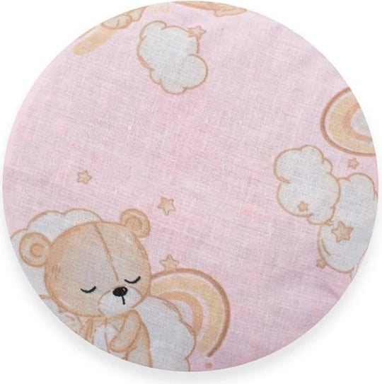 Termofor ngrohje dhe ftohje, New Baby, BASIC bear, 14 cm, 180 g, mbushje me fara qershie, pambuk, rozë