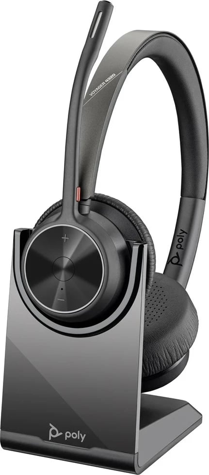 Kufje POLY Voyager 4320-M me mikrofon, wireless, BT700 dongle, USB-A në USB-C, e zezë