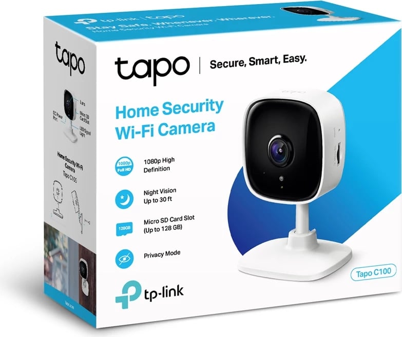 Kamerë sigurie Wi-Fi TP-LINK Tapo C100, 1080p