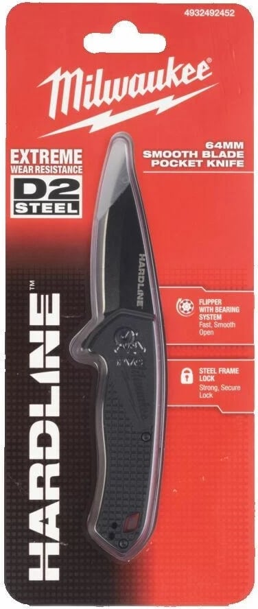 Thikë palosëse Milwaukee Hardline, 64mm, Çelik D2