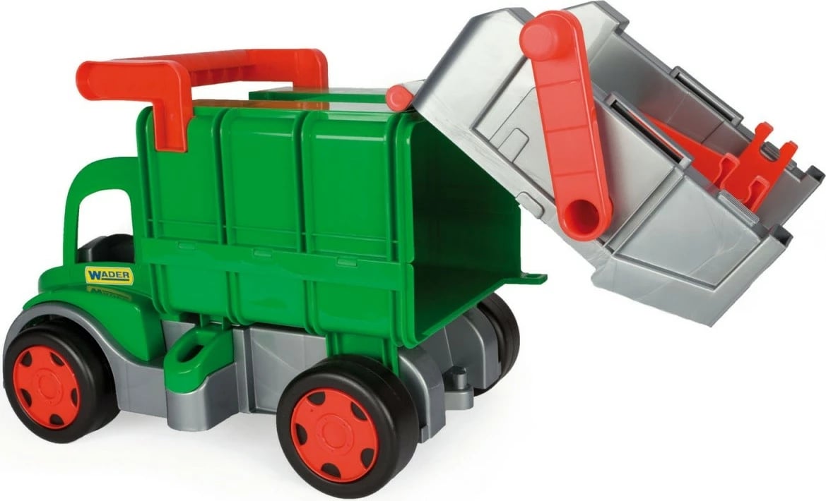 Kamion lodër Wader Gigant Farmer Garbage Truck 60 cm, plastikë, gjelbër/e kuqe/e hirtë