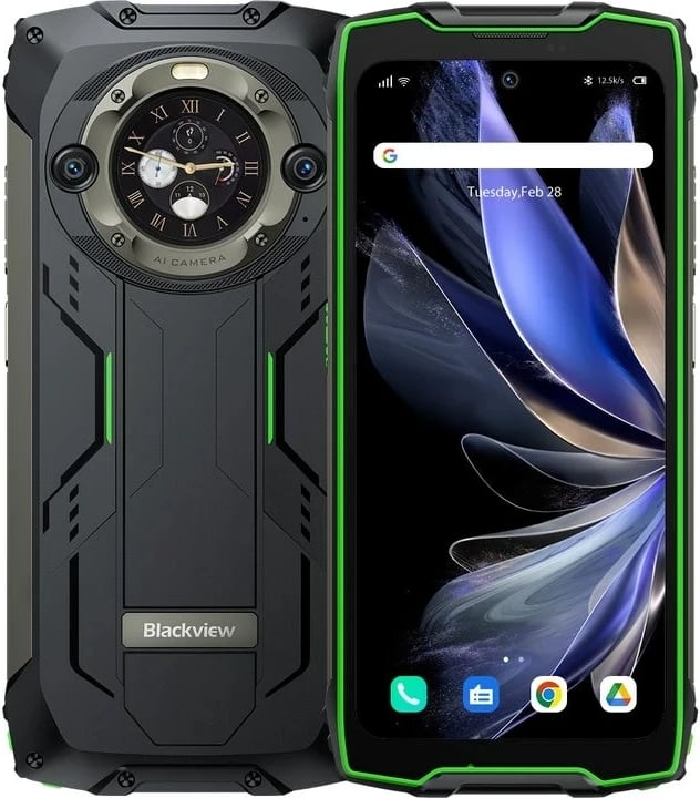 Celular Blackview BV9300 Pro, 12 GB RAM, 256 GB, 15080 mAh, Gjelbër
