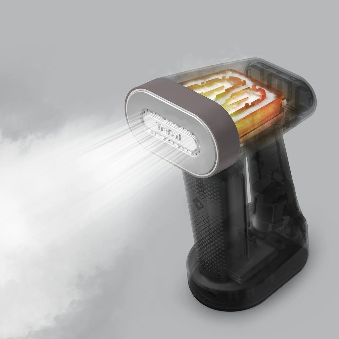 Avullues dore për rroba Tefal Pure Force DT8765E0, 0.18 L, 1800 W, Zi/Kanelle