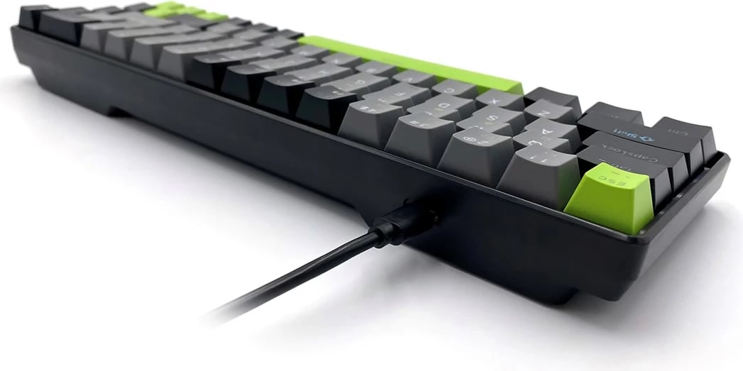 Tastierë mekanike Media tech RED CORE MX60 MT1260, 60%, me ndriçim shumëngjyrësh, e gjelbër