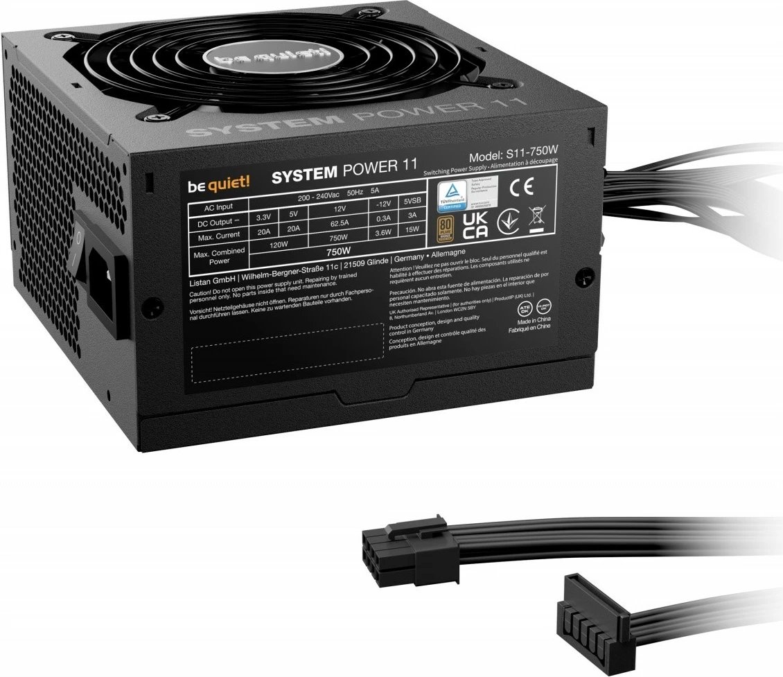 Kasë be quiet! System Power 11, 750W, 80 PLUS Bronze, e zezë