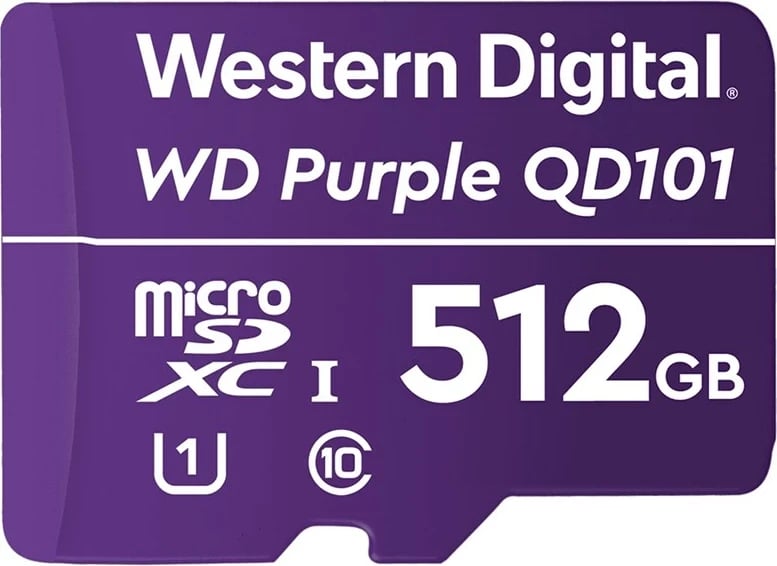 Kartelë memorie microSDXC WD Purple QD101, 512 GB, vjollcë