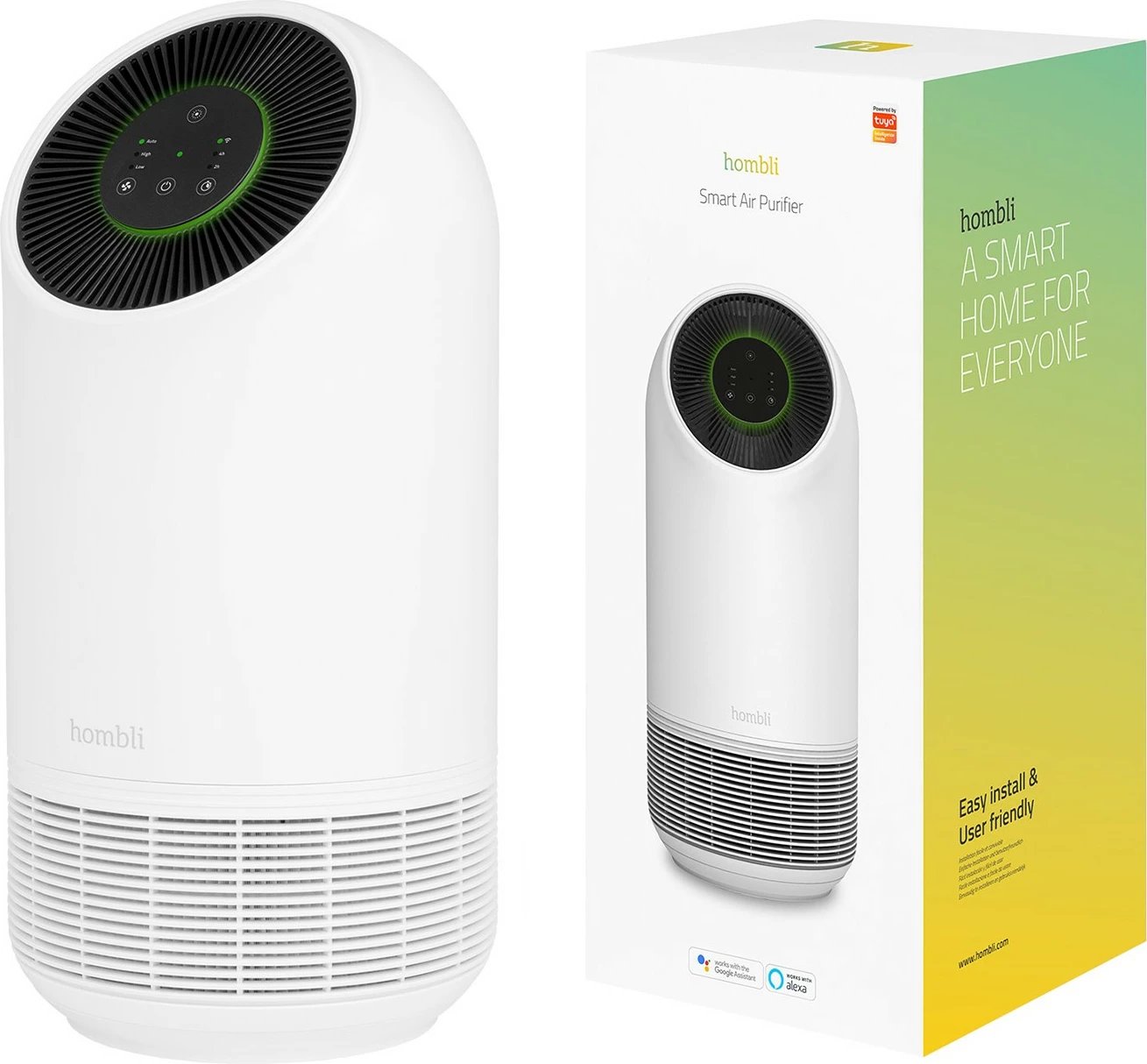 Pastrues ajri Hombli Smart, 30 dB, i zi dhe i bardhë