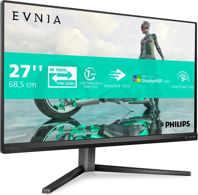 Monitor gaming, Philips Evnia 27M2N3800A, 27", 4K 160 Hz / FHD 320 Hz