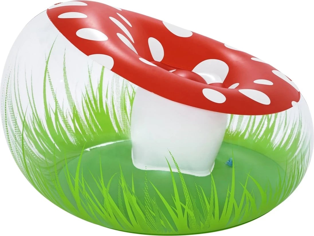 Karrige fryrëse për fëmijë Bestway Mighty Mushroom, PVC, e bardhë/transparente