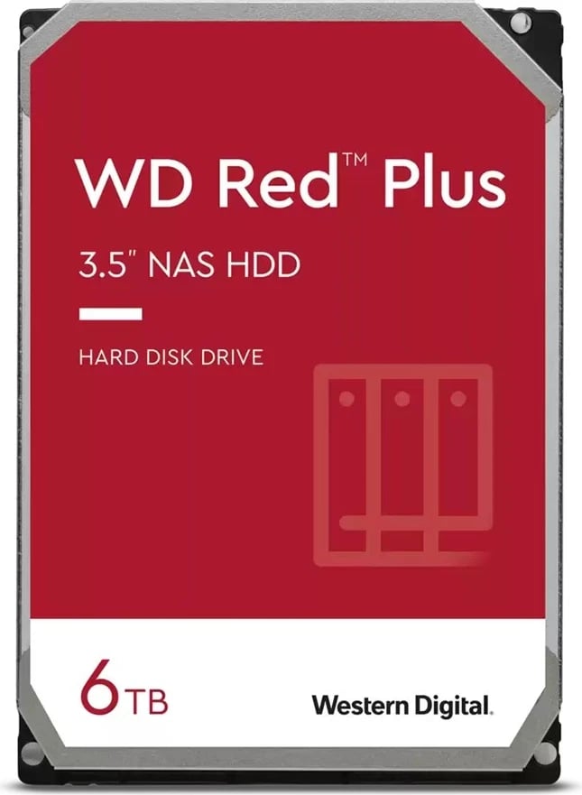 Hard disk HDD Western Digital Red Plus, 3.5'', 6000GB