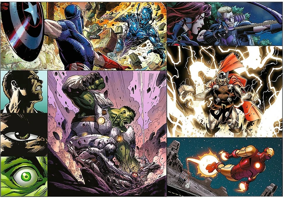 Puzzle Trefl Avengers Heroic Days 4x250 pjesë, për fëmijë
