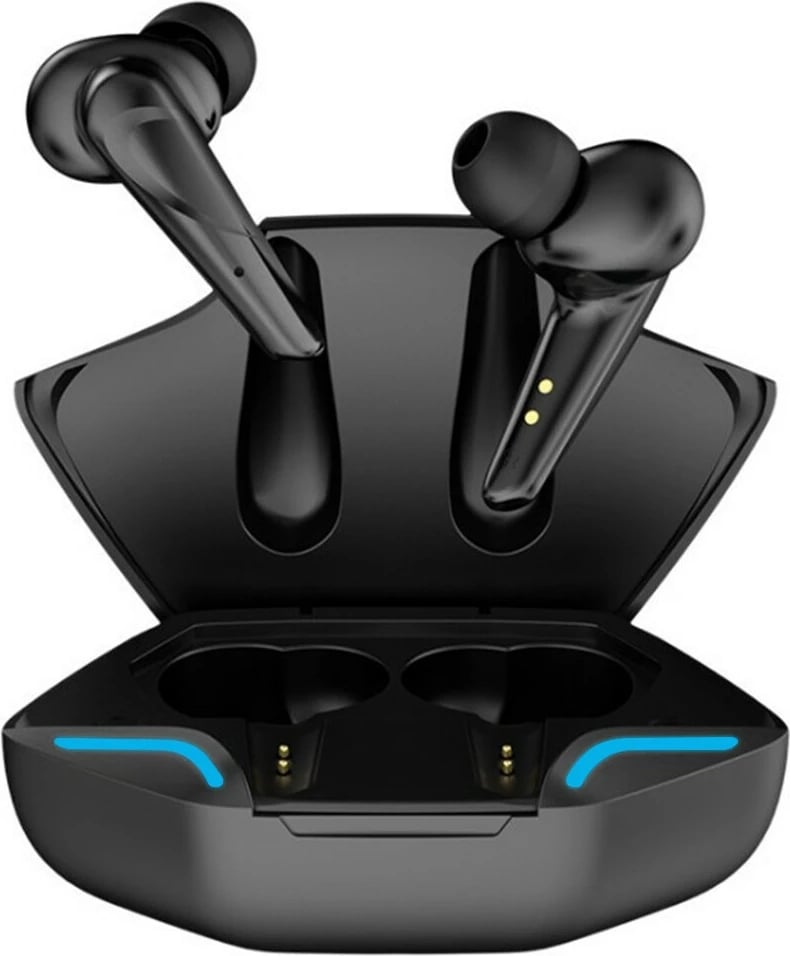 Kufje wireless Media-Tech Rhoid TWS MT3607, me powerbox, për gaming, të zeza