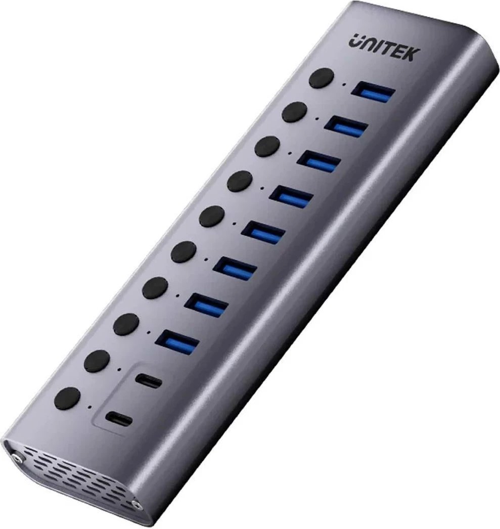 Hub USB Unitek 10in1, USB C/USB A, 5Gbps, me port switches