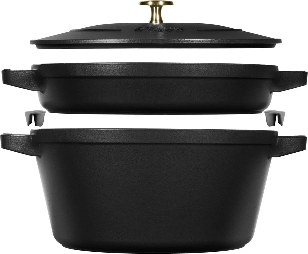 Tigan për pjekje Staub La Cocotte, ZWILLING, 24 cm, Gize, Zi