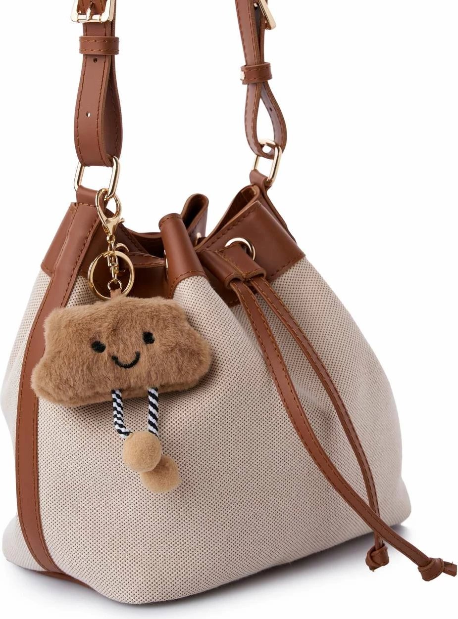Çantë shpine Lucky Bees, Vera, ngjyrë tan dhe krem