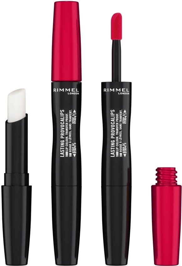 Buzëkuq për femra Rimmel Lasting Provocalips Long-Lasting Lipstick 2in1 500 Kiss The Town Red, 6ml