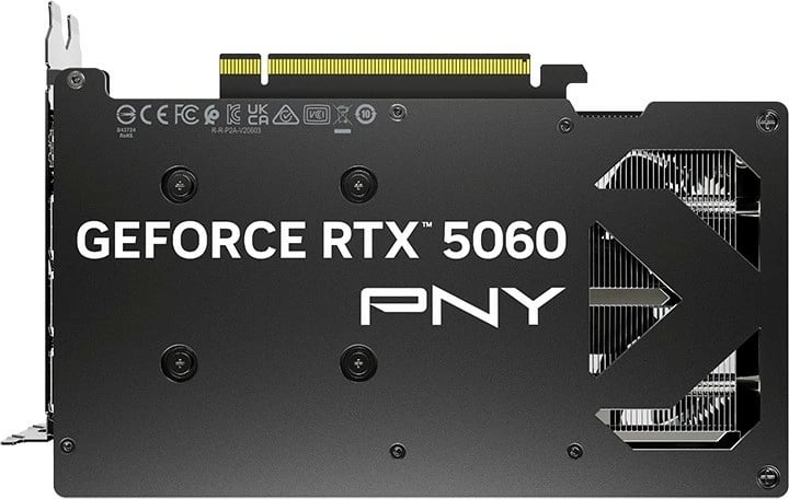 Kartelë grafike PNY GeForce RTX 5060, 8GB GDDR7, 2 ventilatorë, e zezë