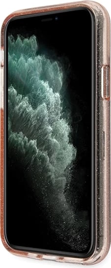 Mbështjellës Guess GUHCN58PCGLPI për iPhone 11 Pro, Glitter, Rozë